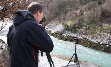 Prise d'images lors d'une campagne de jaugeage par appareil photo