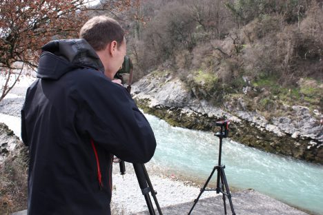 Prise d'images lors d'une campagne de jaugeage par appareil photo